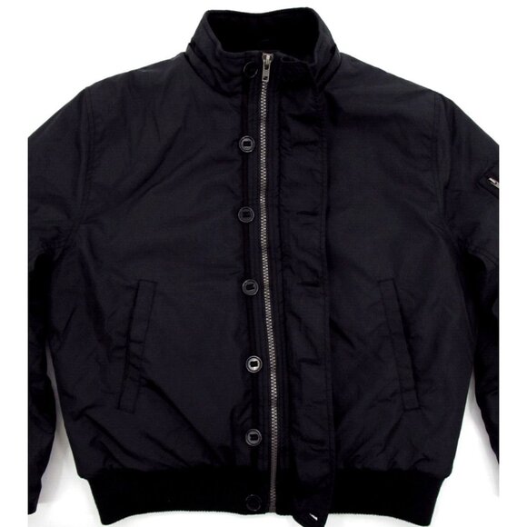 Vtg 90s LL Cool J Bomber Jacket Mens Large Black Quilt Lined Nylon Heavyweight - Picture 4 of 15